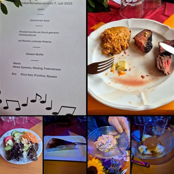 Essen und Trinken liessen keine Wünsche offen - alles vom Feinsten!